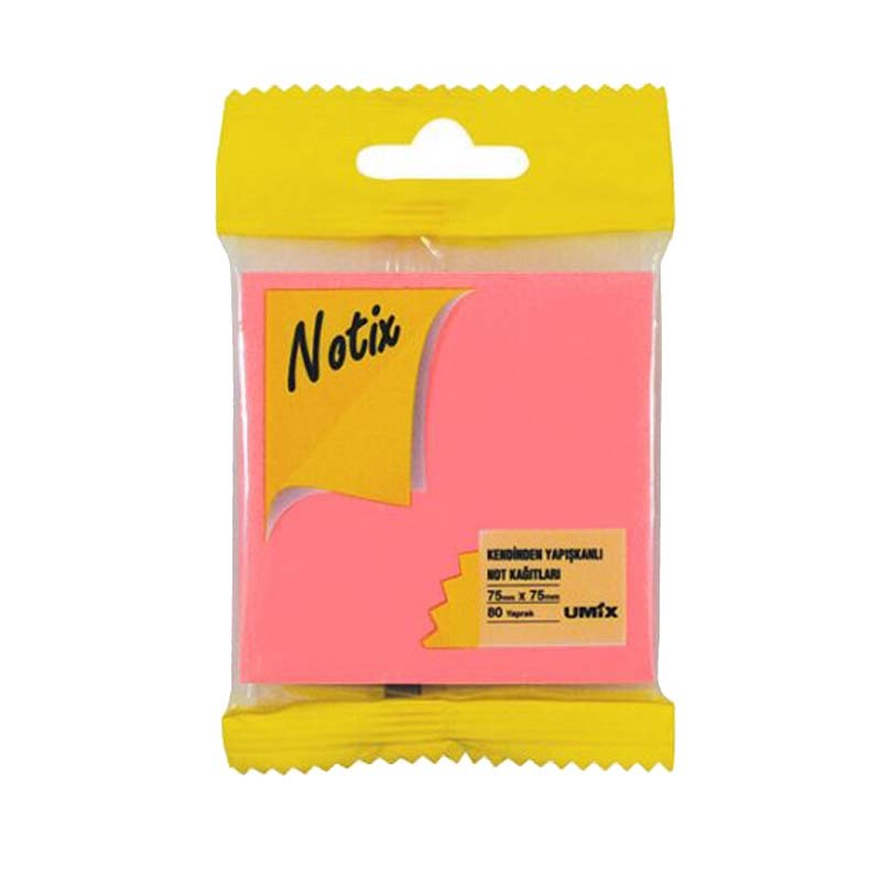 Bloc notite autoadezive, 75x75 mm, roz, set 80 bucati - imagine 3